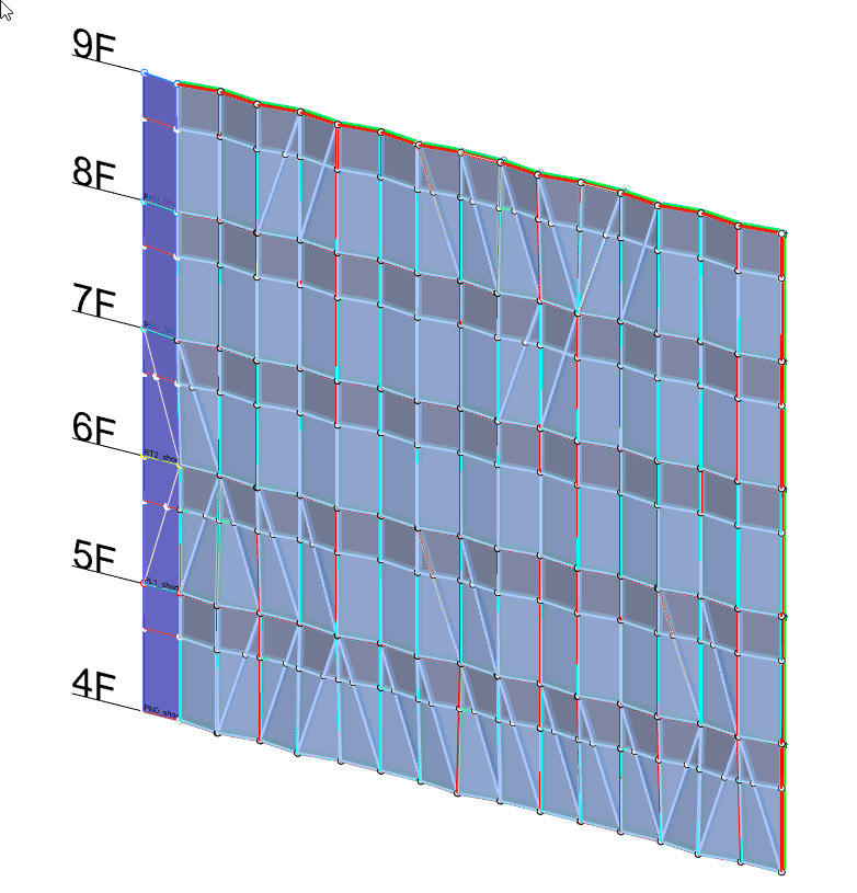 RCW에서 Wire Frame과 Section으로 커튼월 Unit을 자동 생성하는 모델링